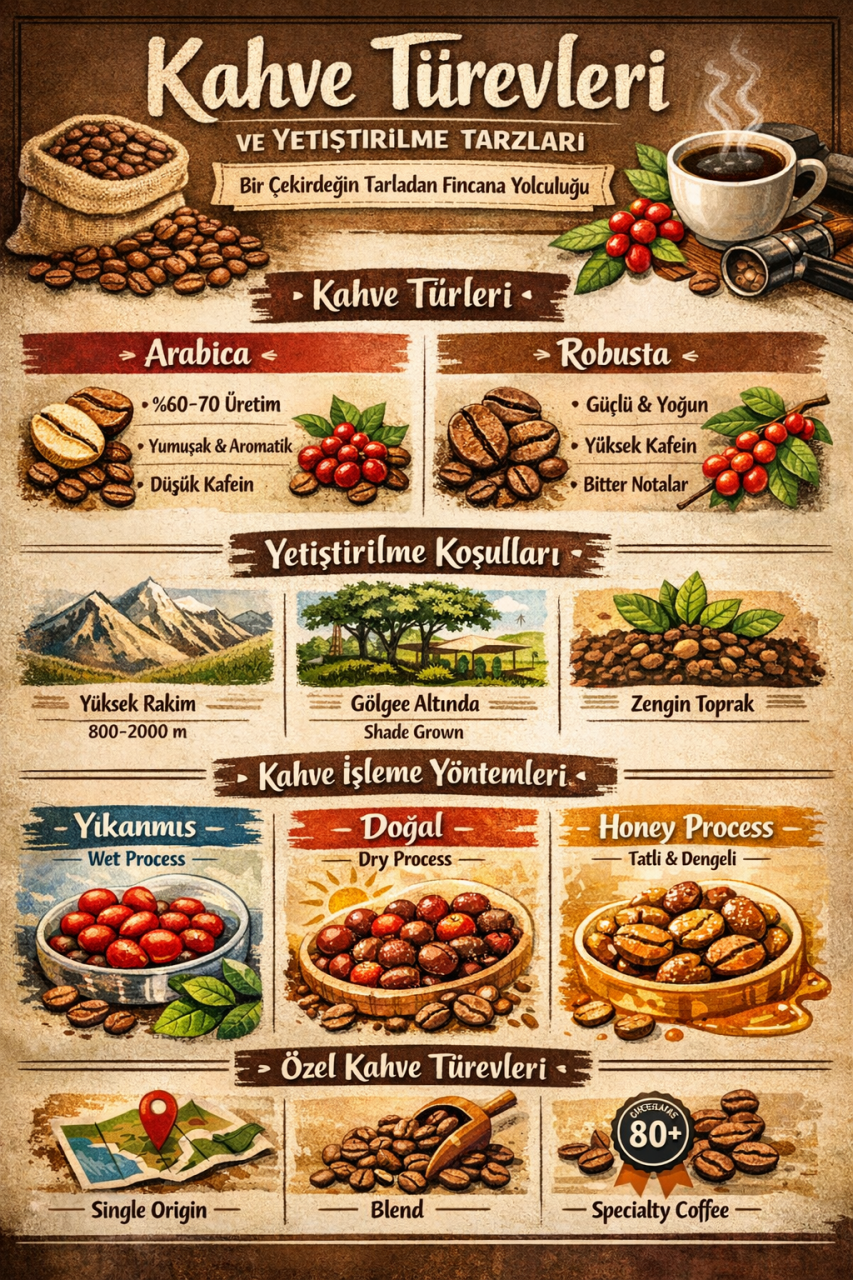 Kahve Türevleri ve Yetiştirilme Tarzları