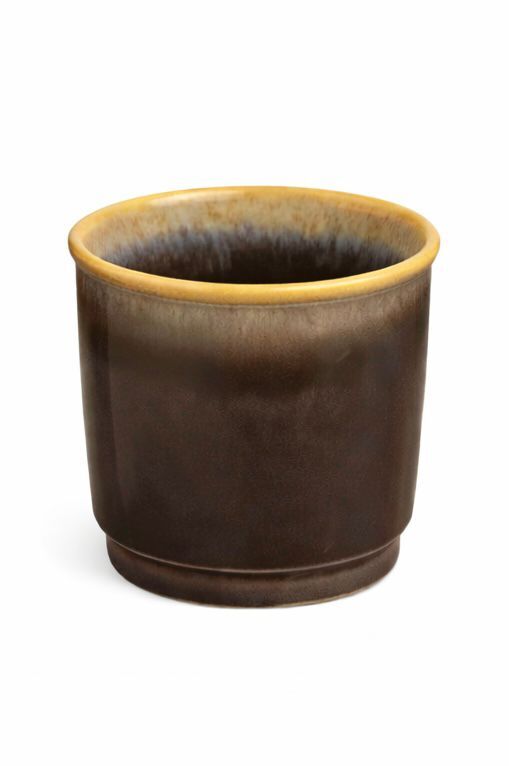 Porselen Kulpsuz Kahverengi Espresso Fincan Bardak