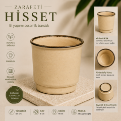 Porselen Kulpsuz Kum Beji  Espresso Fincan Bardak