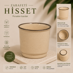 Porselen Kulpsuz Kum Beji  Espresso Fincan Bardak