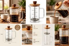 Bambu Dokunuşlu French Pres – 350 ml